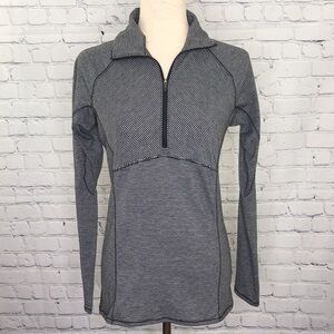 COLUMBIA Striped Omni Wick Half Zip Shirt sz S/P